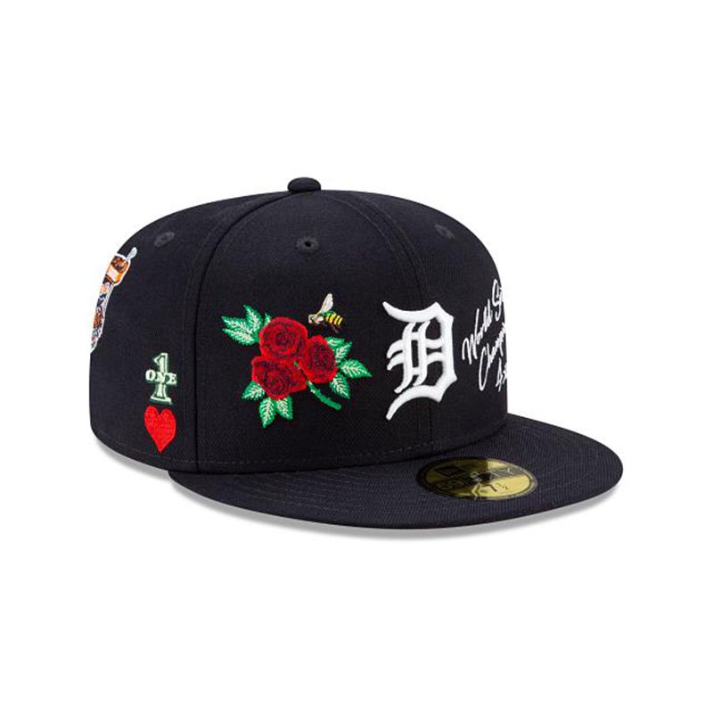 MLB Detroit Tigers Icon 59Fifty Fitted (CNQ3771) - Blue New Era Caps